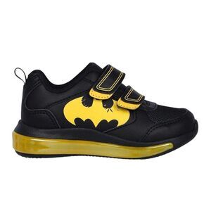 Batman Boys Light Up Hook and Loop Sneakers / Black/Yellow